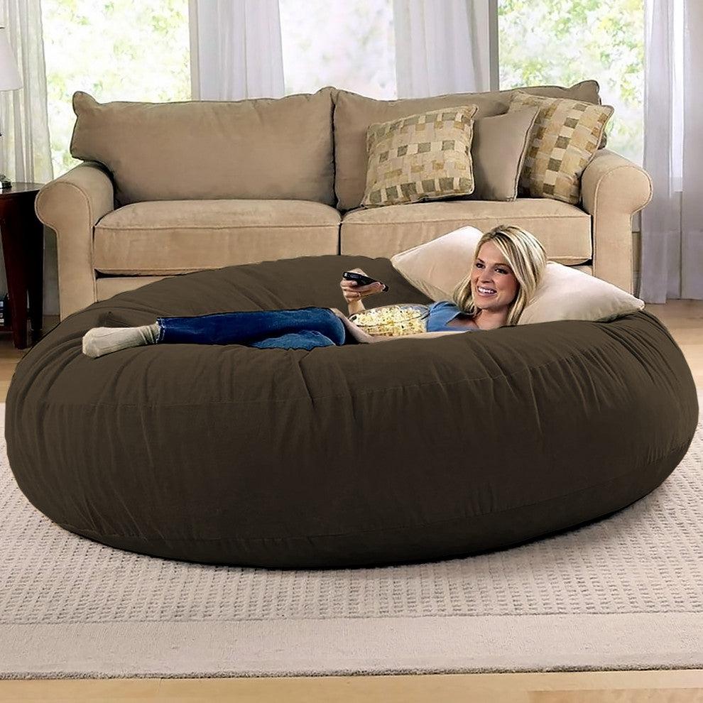 Jaxx 6' Cocoon Bean Bag Sofa, Chocolate