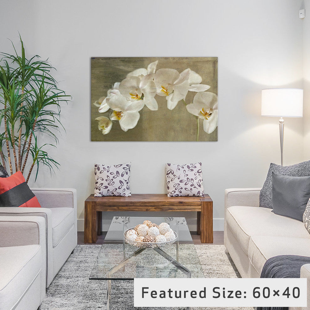 "Painted Orchid" Wrapped Canvas Art Print, 40x26x1.5