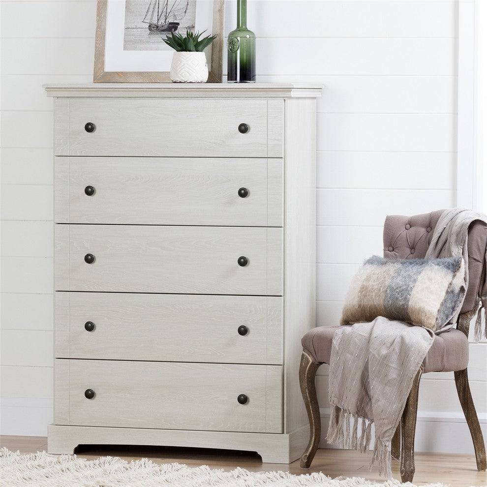 South Shore Avilla 5-Drawer Chest, Winter Oak