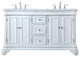 Elegant VF52060DWH 60"Double Bathroom Vanity Set, White