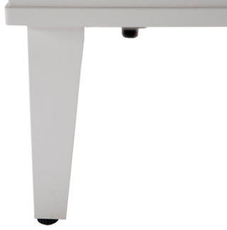 Leisuremod Walbrooke Patio Square Fire Pit Table With Aluminum Frame, White