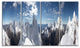 Beautiful Summit Panorama, Landscape Canvas Art Print, 48"x28", 4 Panels