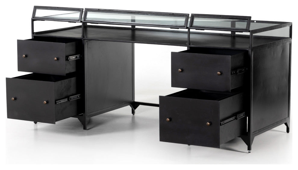 Shadow Box Executive Desk-Black