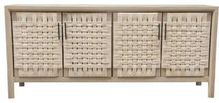 Palm Solid Mango Wood 4-Door Sideboard in Natural Finish by Diamond Sofa