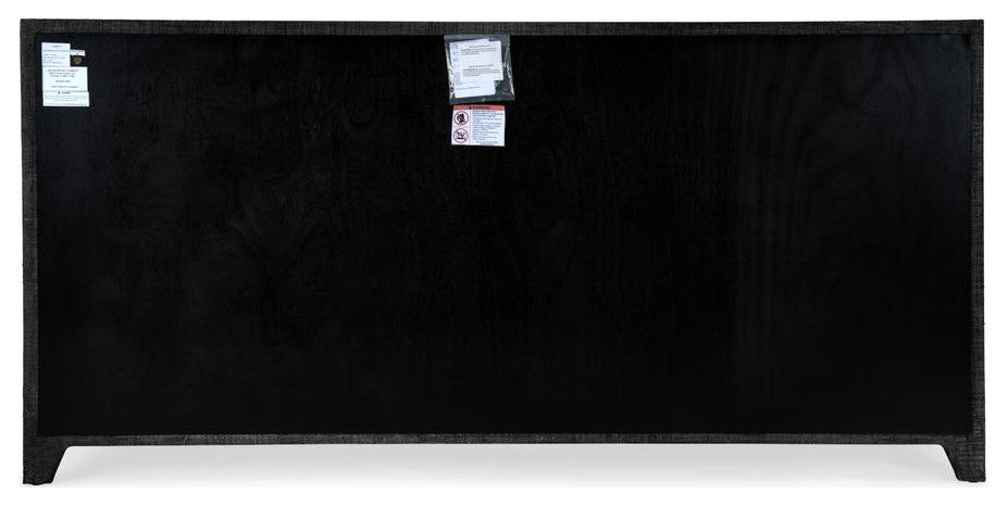 Bar Harbor Raffia 4 Door 70 Sideboard, Charcoal