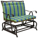 Oudoor Loveseat Glider Cushion, 1-Piece Seat and Back, Haliwell Caribbean