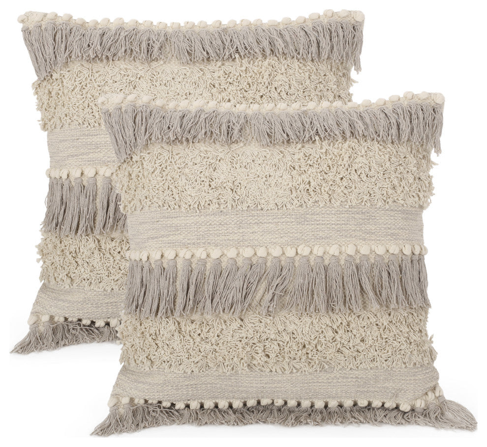 Keenan Hand-Loomed Boho Throw Pillow, Set of 2