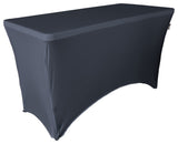 LA Linen Rectangular Spandex Table Cover, Navy, 48"x30"x30"