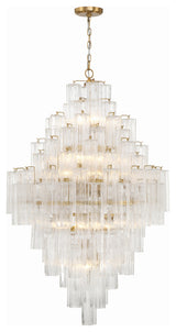Crystorama Addis 20 Light Aged Brass Chandelier