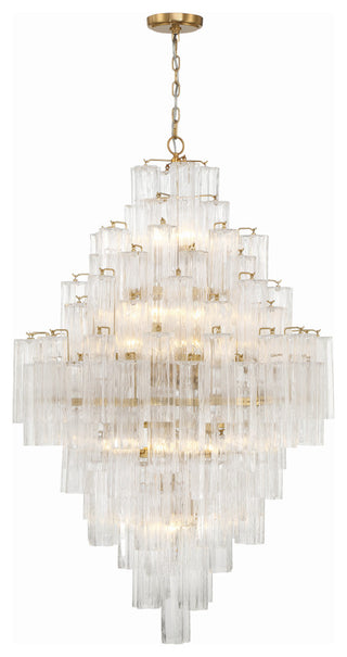 Crystorama Addis 20 Light Aged Brass Chandelier