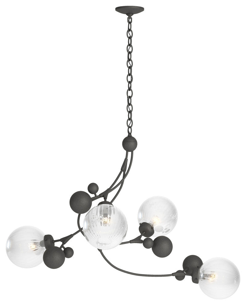 Sprig Pendant, Natural Iron Finish, Water Glass