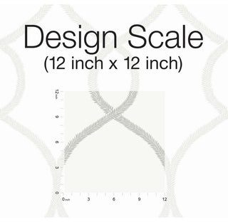 Laurel Leaf Ogee Wallpaper