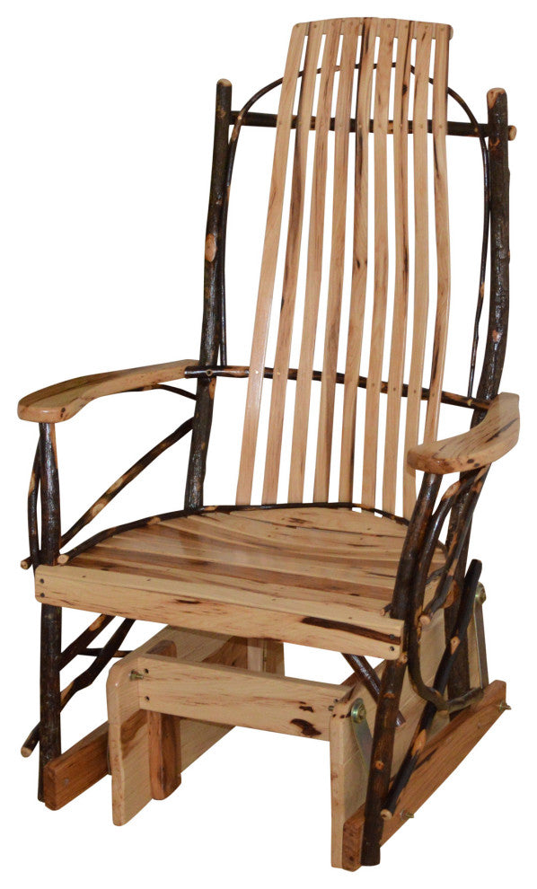 Hickory Glider Rocker, Rustic Hickory