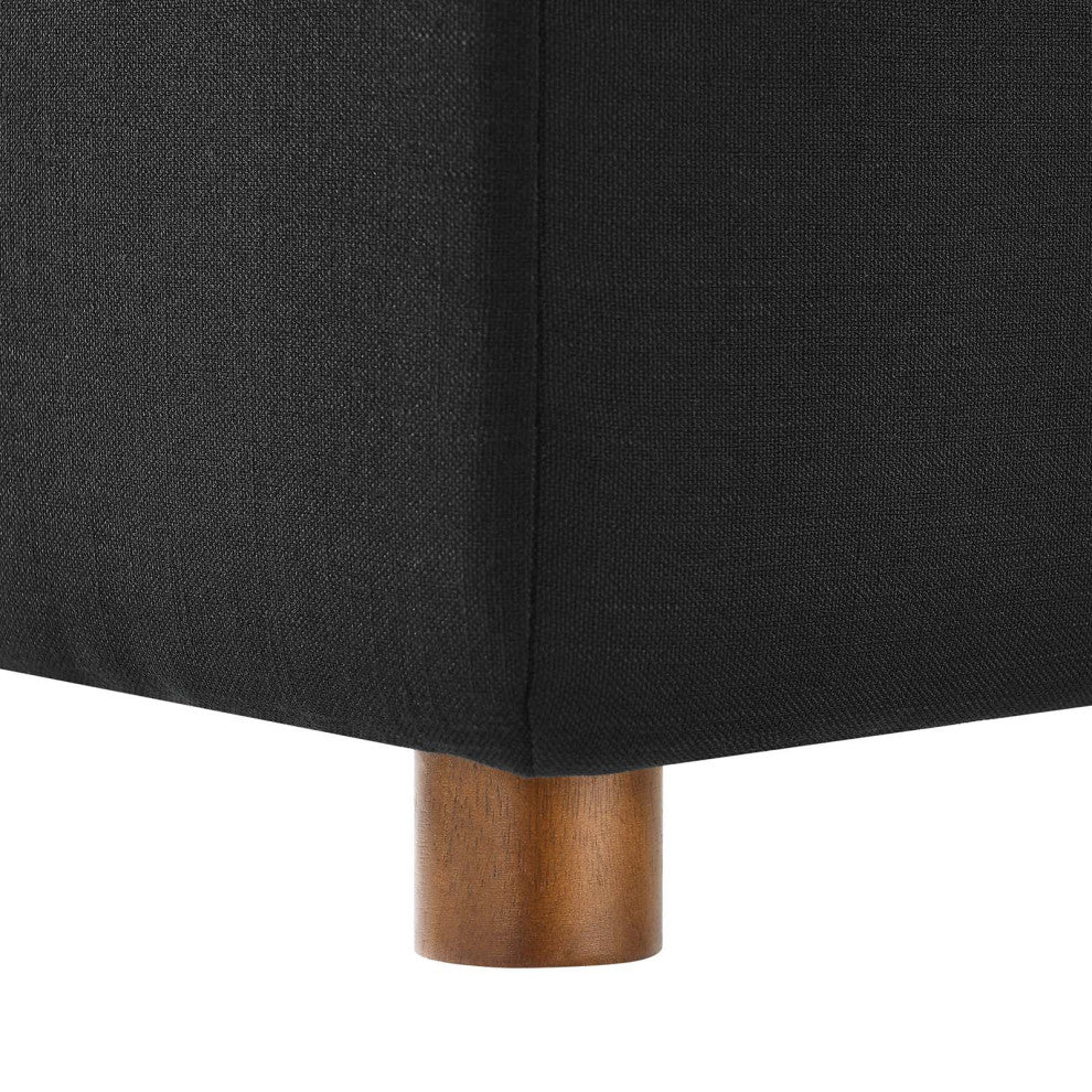 Modular Sectional Deep Sofa Set, Black, Fabric, Modern, Lounge Cafe Hospitality
