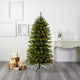 6' Belgium Fir Natural Look Artificial Christmas Tree With 300 Clear LED Lights