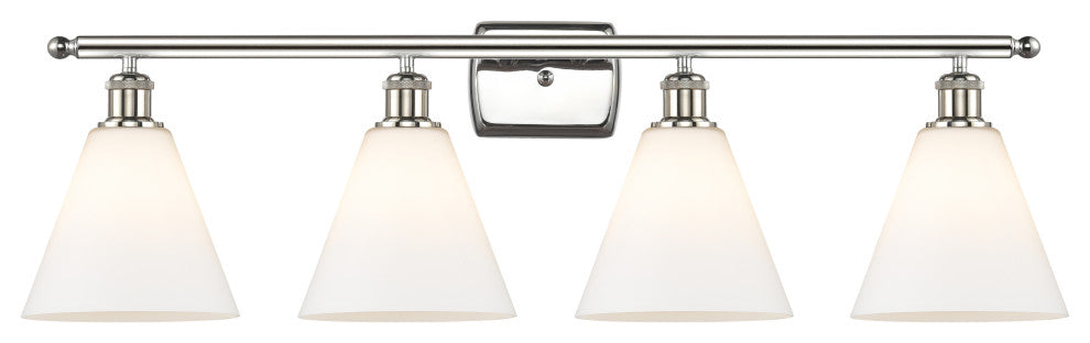 Innovations 516-4W-PN-GBC-81-LED 4 Light Bath Vanity Light, Polished Nickel