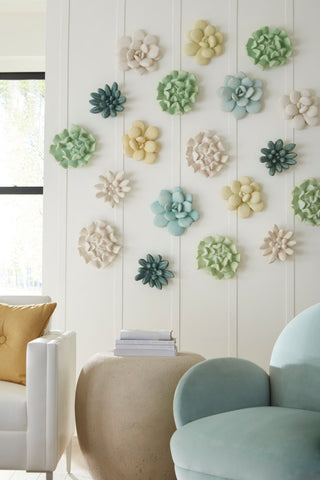 Topsy Turvy Succulent Wall Art, Jade
