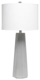 Lalia Home Concrete Pillar Table Lamp With White Fabric Shade