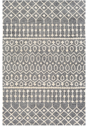 Surya Opus OPS-2301 8'x10' Rug, Light Gray/Black/Ivory