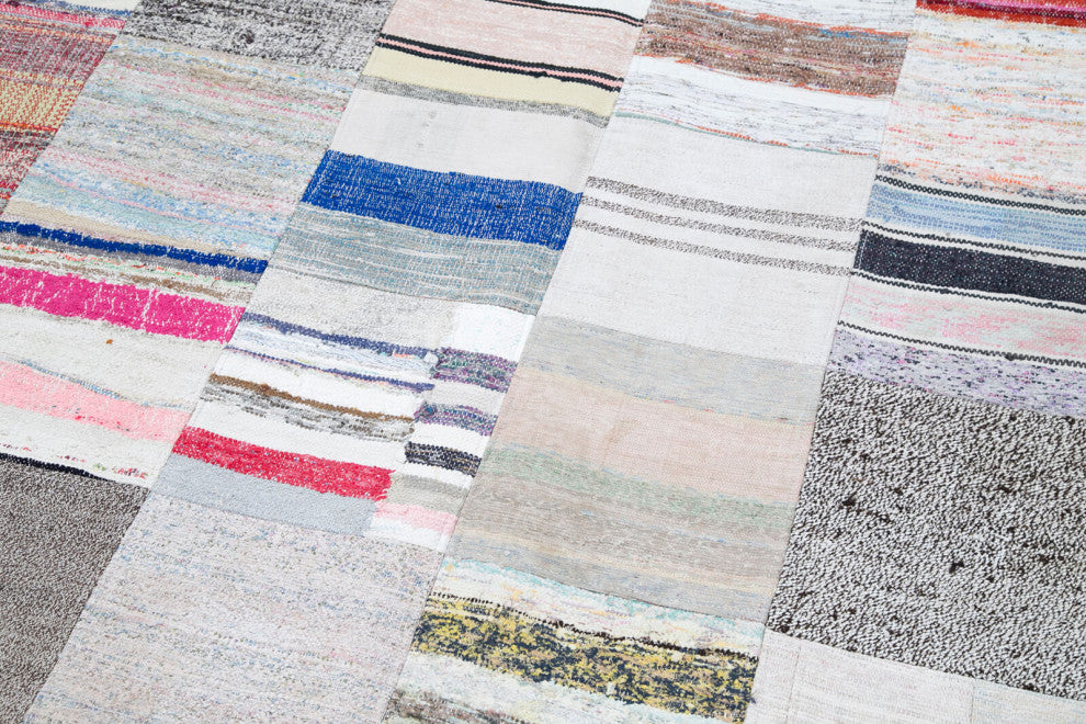 Rug N Carpet - Handmade Turkish 8' 2'' x 10' Contemporary Patchwork Kilim Rug