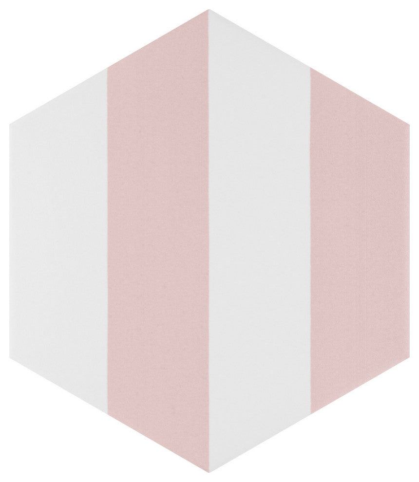 Porto Capri Hex Rose Porcelain Floor and Wall Tile