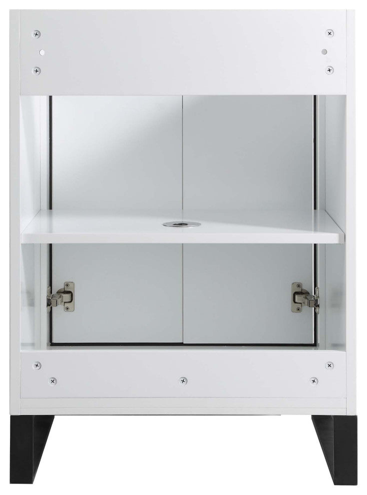 Fine Fixtures Opulence Collection Bathroom Vanity with White Ceramic Sink