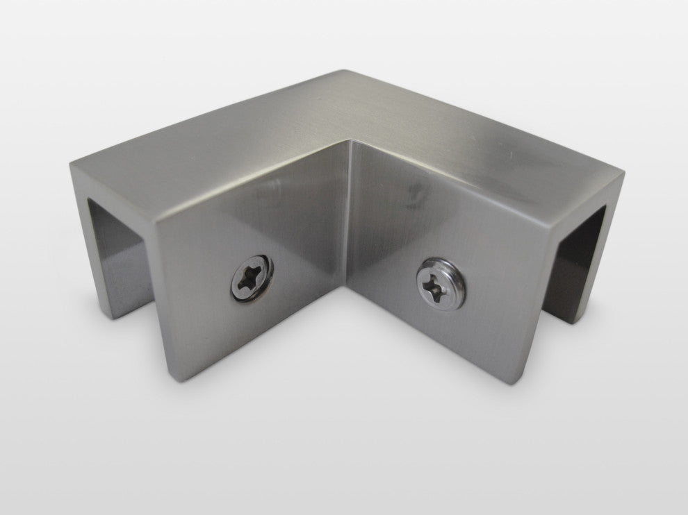 78"x55"x35" Frameless 90 Degree Shower Enclosure Wall Hinge, Brushed Nickel