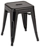 OCC Set of 2- Tolix style Backless Metal Stack Counter Height Stool-Gunmetal