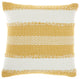 Mina Victory VJ088 Throw Pillow, Yellow, 18" x 18"