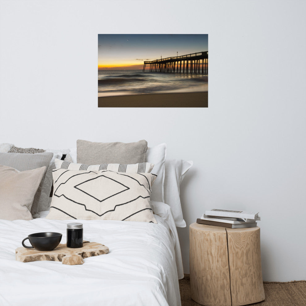 Motion of the Ocean Landscape Photo, Beach Unframed Wall Art Print, 24" X 36"