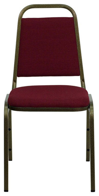 Trapezoidal Back Stacking Banquet Chair in Burgundy Fabric