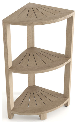 Kai-Mist Small 3-Tier Corner Teak Bath Shelf