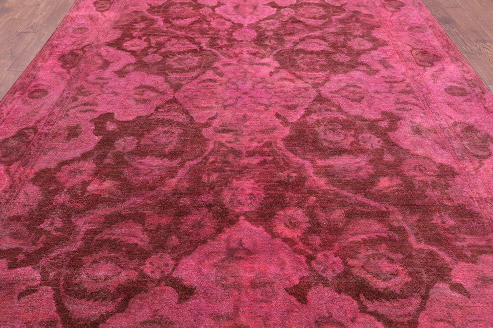 8' 10" X 12' 0" Overdyed Full Pile Handmade Wool Rug - WR2245