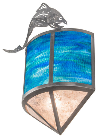 14 Wide Leaping Trout Wall Sconce