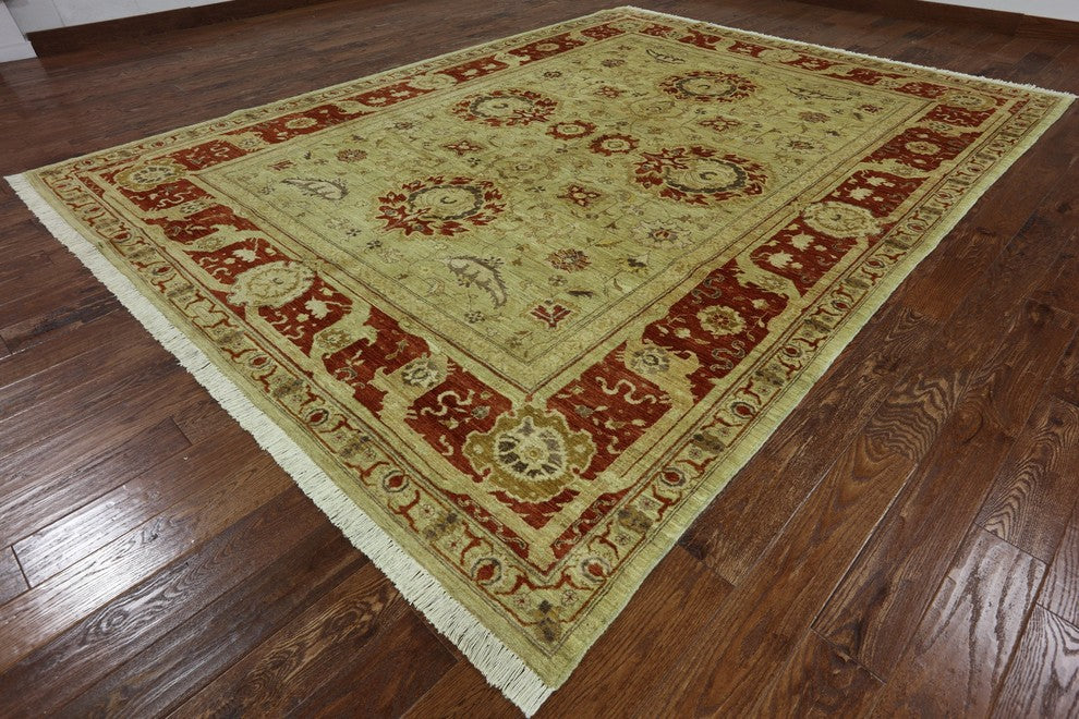 Hand Knotted Peshawar Oriental Rug 9'x12', W2499
