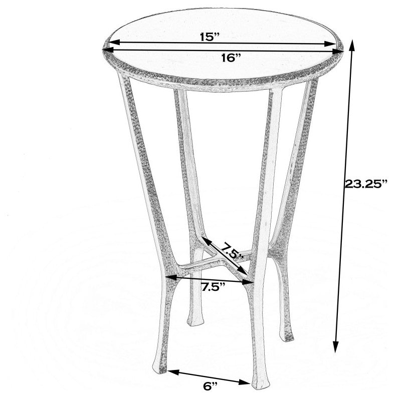 Switlania Marble Accent Table, White