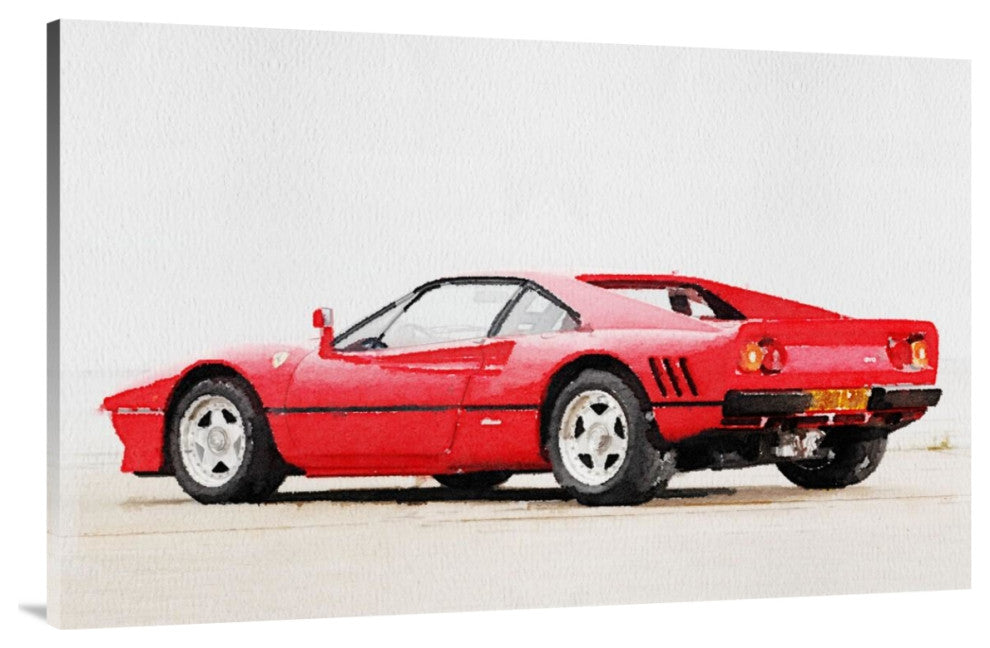 "1980 Ferrari 288 GTO Watercolor" Fine Art Print