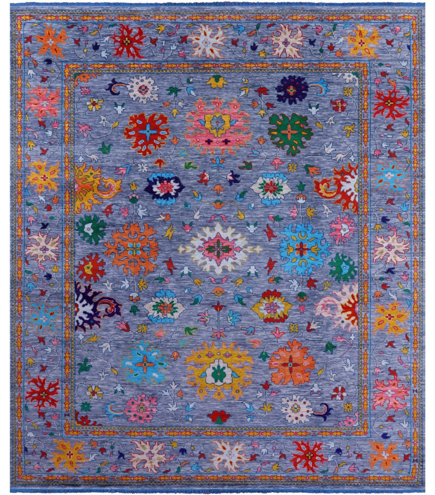 Turkish Oushak Handmade Wool Rug 12' 2" X 14' 9" - Q14932