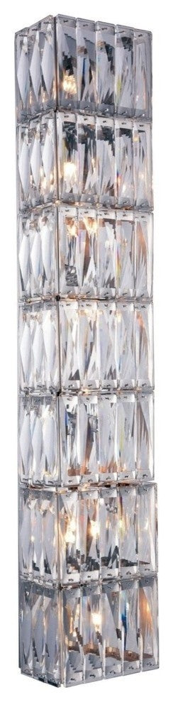 Cuvette Collection 8-Light Chrome Finish Wall Sconce, Vanity