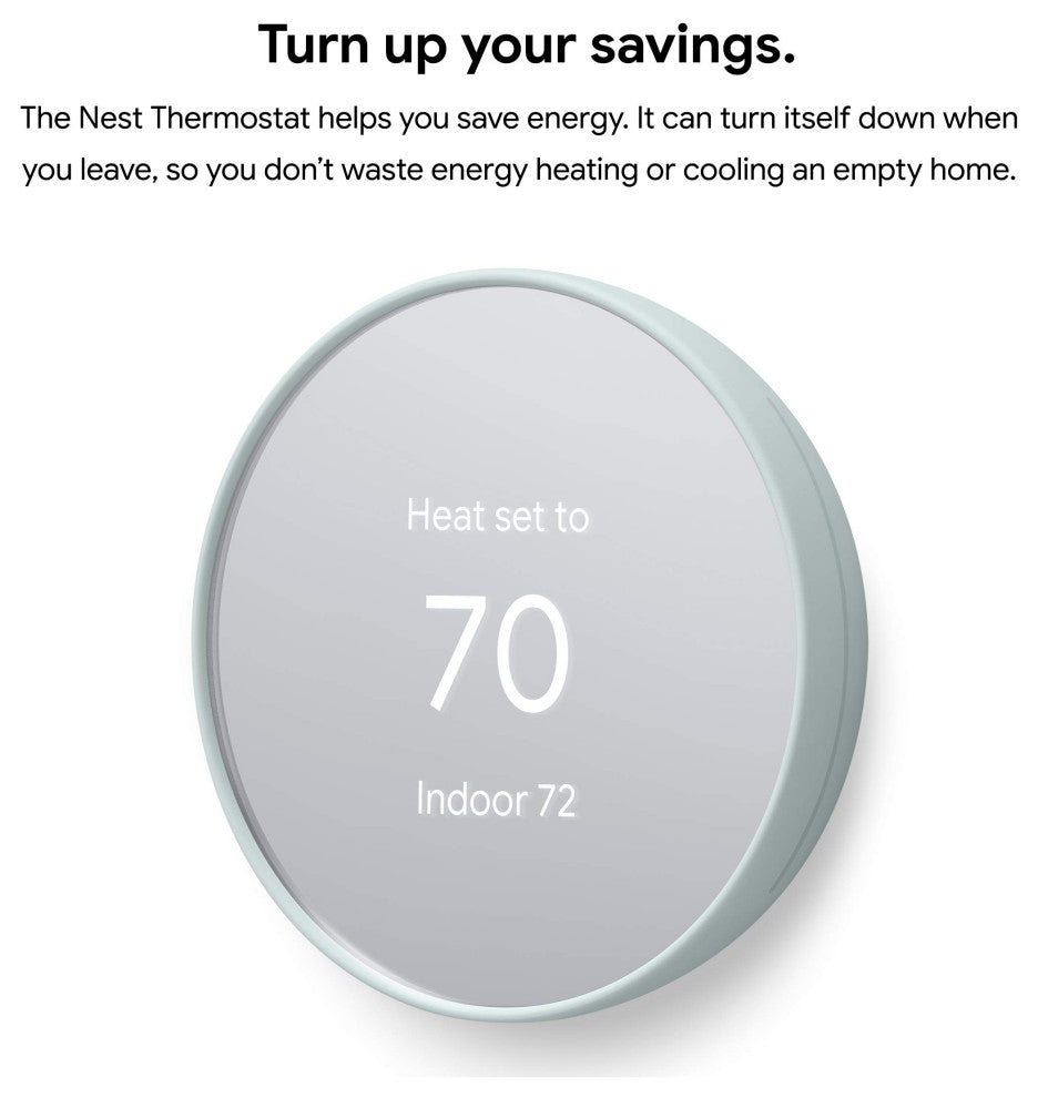 Nest Thermostat, Smart Thermostat for Home, Programmable Wifi Thermostat, Fog
