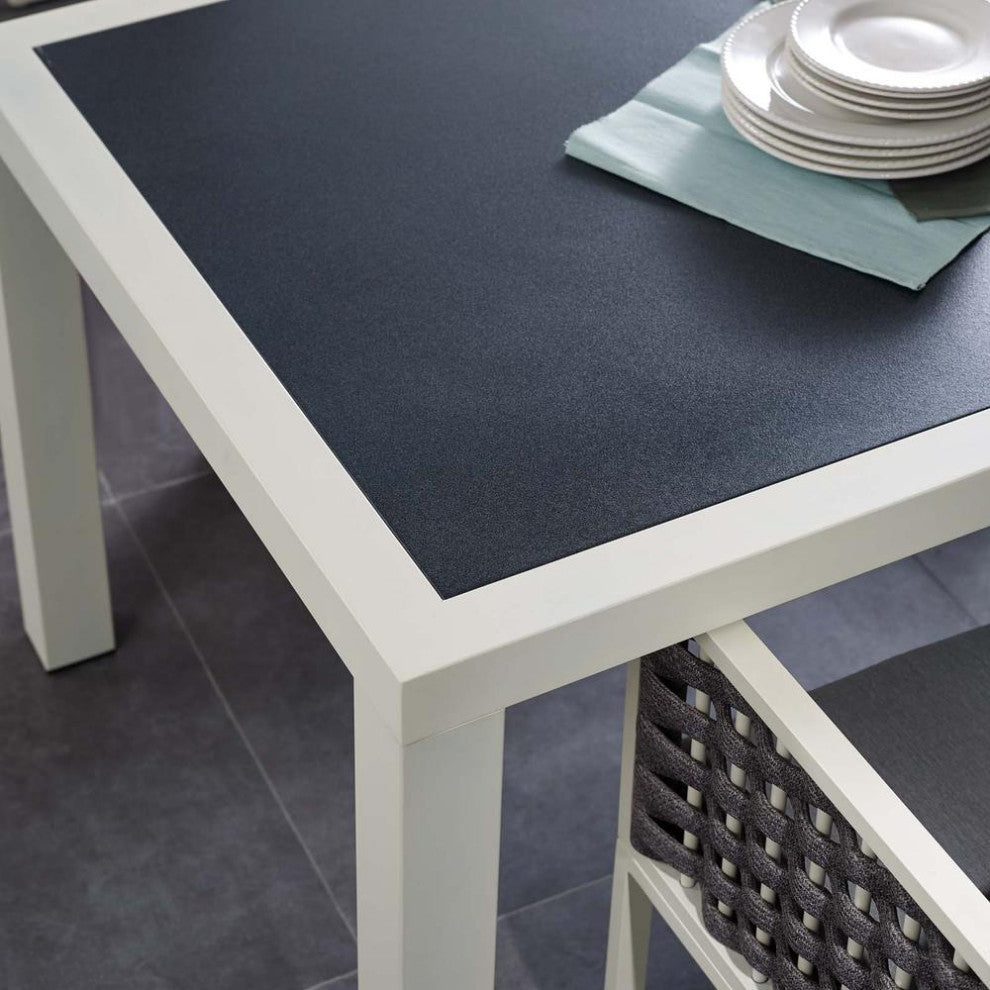 Stance 90.5 Outdoor Patio Aluminum Dining Table