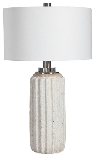 Uttermost Azariah White Crackle Table Lamp