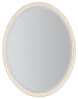 Americana Oval Wood Framed Mirror in White by Hooker Furniture