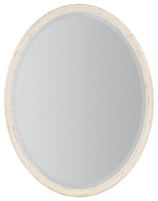 Americana Oval Wood Framed Mirror in White by Hooker Furniture