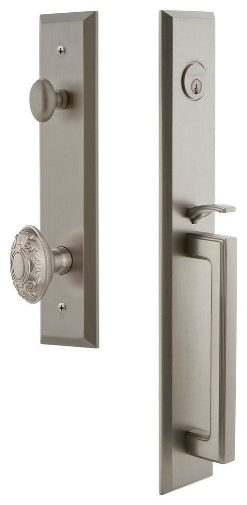 Fifth Avenue 1-Piece Dummy Handleset, D Grip and Grande Victorian Knob, 849527