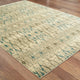 Raquel Distressed Geometric Ivory/ Blue Area Rug, 9'10"x12'10"