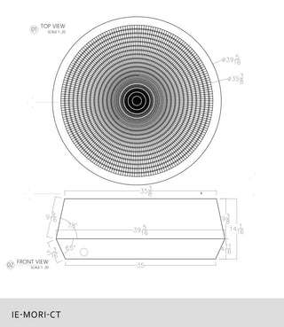 IE Series Mori Coffee Table, Espresso