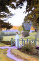 Richard Bergh Crossing the Green Bridge, 18"x27" Gallery Wrapped Canvas Print