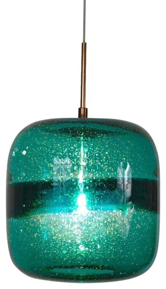 Light Low Voltage Pendant And Canopy Kit, Amber Bronze, Teal Bronze