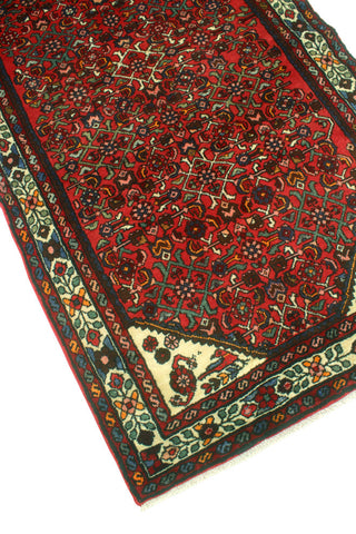 Fine Vintage Distressed Lahori Rust/Ivory Runner, 3'10 x 12'11